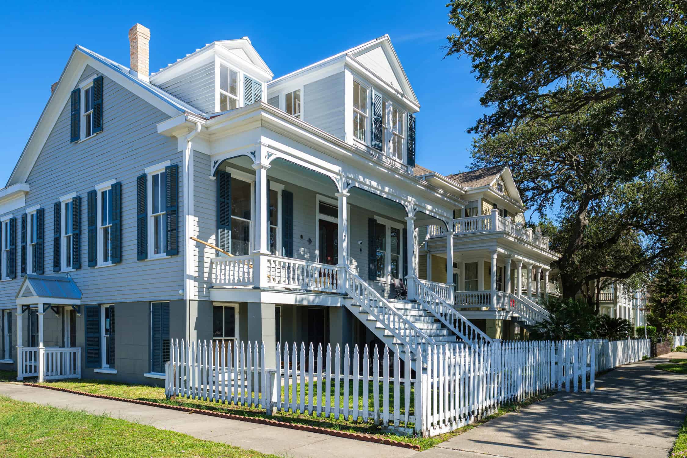 Residential Historic District contains beautifully restored vintage homes of the Queen Anne architecture style.